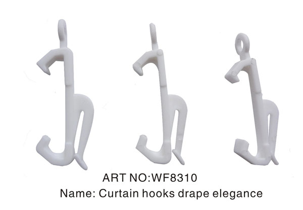 Curtain hooks drape elegance