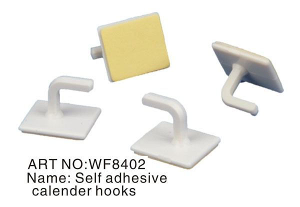 Self adhesive calender hooks